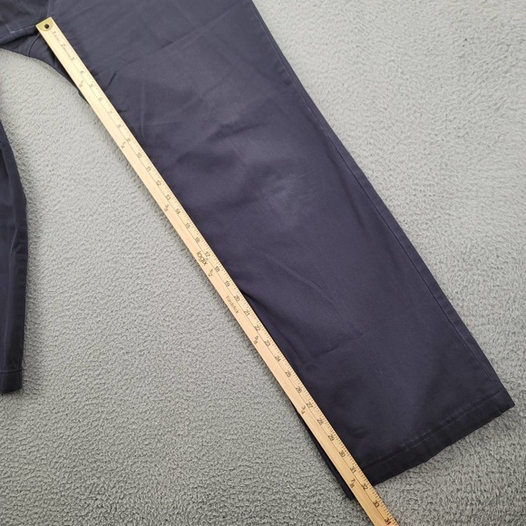 Lands' End Pants Womens 10 Blue Fit 2 Chino Wide Leg Casual Comfort - Picture 10 of 12